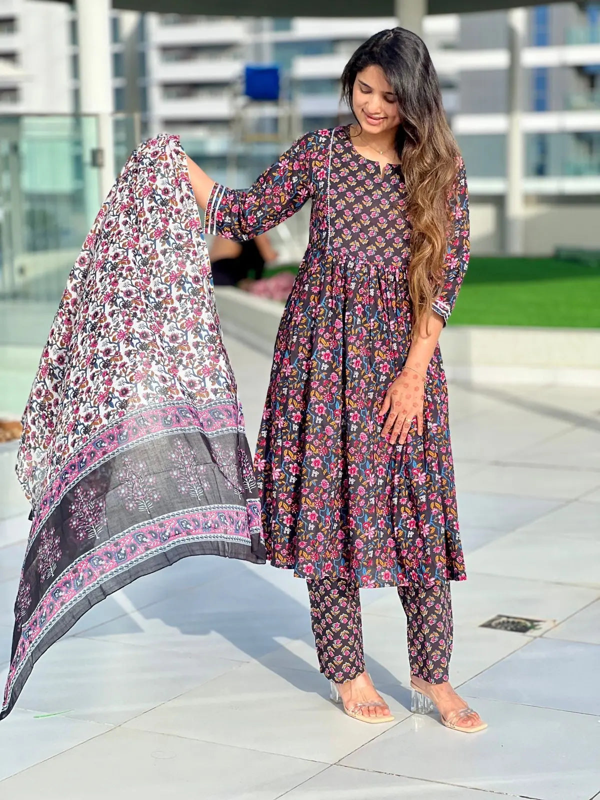 Anarkali Naira cut suit set Zoyaa Fashion