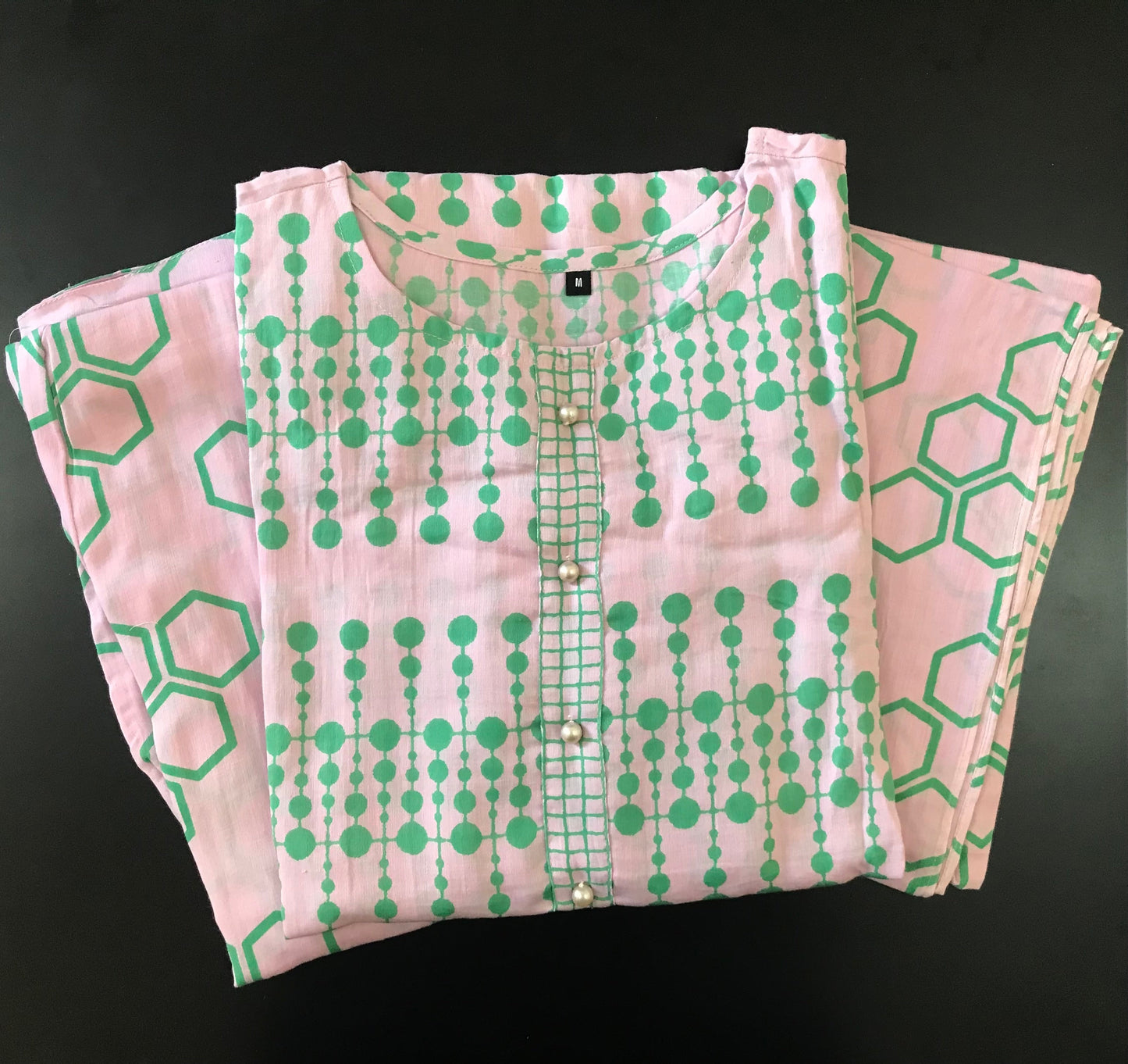 Soft Pink and Green Suit Zoyaa Fashion