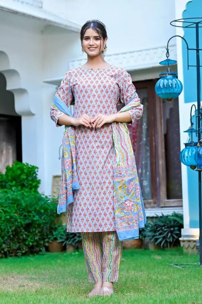Pure cotton suit set Zoyaa Fashion