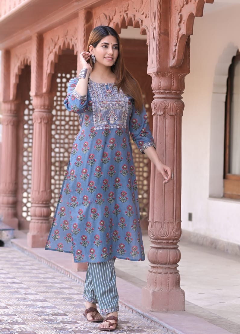 Pure cotton suit set Zoyaa Fashion