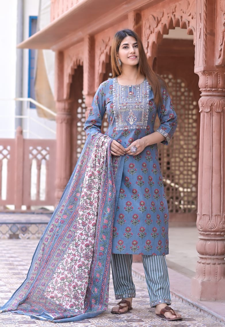 Pure cotton suit set Zoyaa Fashion