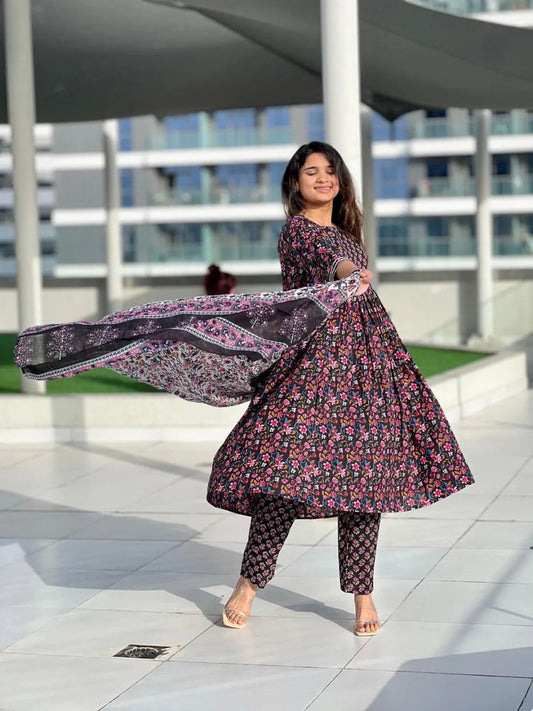 Anarkali Naira cut suit set Zoyaa Fashion