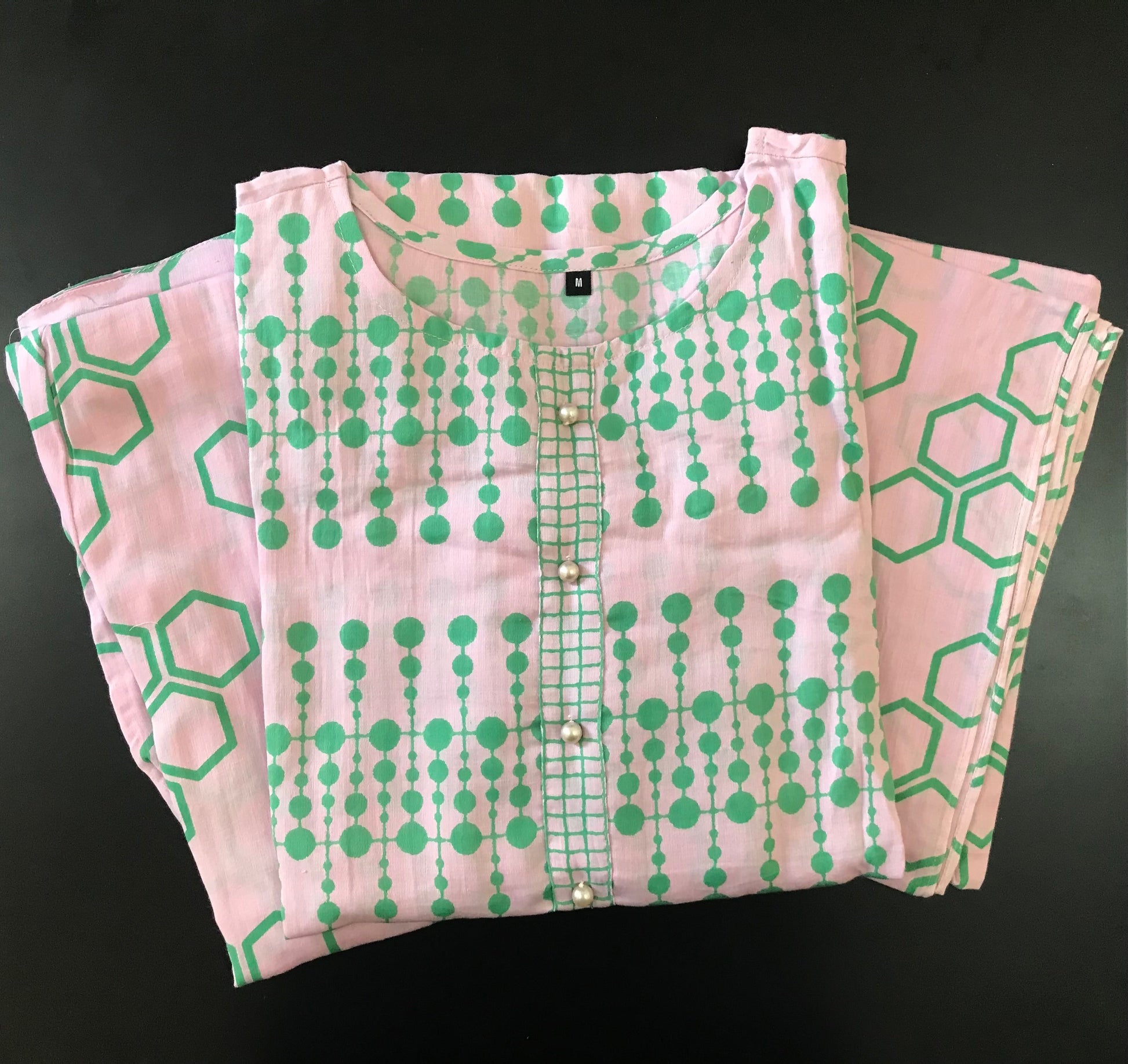 Soft Pink and Green Suit Zoyaa Fashion