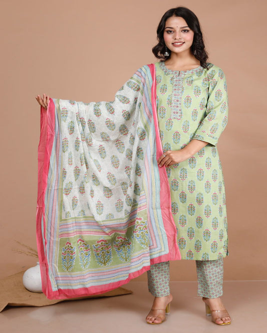 Pure cotton suit set Zoyaa Fashion