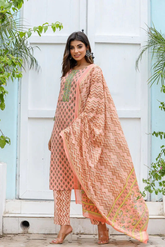 Pure cotton suit set Zoyaa Fashion