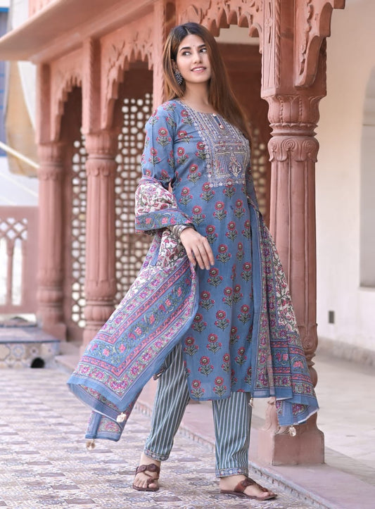 Pure cotton suit set Zoyaa Fashion